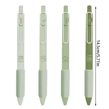 1 шт. гелевая ручка с зеленым чаем, мягкий держатель для шариковой ручки 0,5 мм, черные цветные чернила зелёный