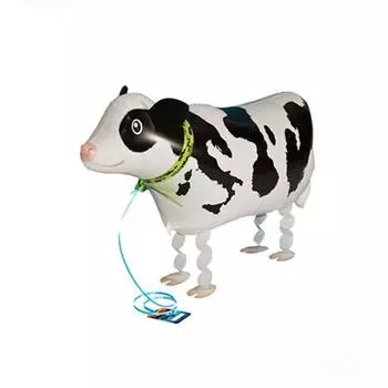 1 шт., гелий для прогулок с изображением коровы, воздушный шар для детского душа, фольгированные шары для украшения дня рождения, детские подарки, игрушки чёрный/белый