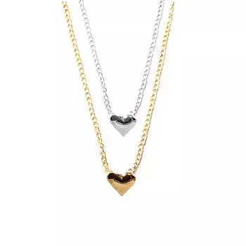 1 шт. геометрическая форма праздничные подарки женские ювелирные изделия популярный кулон в форме сердца модный сплав материал золотое ожерелье в форме сердца любви