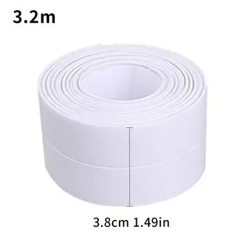 1 шт. Герметичная самоклеящаяся водонепроницаемая ПВХ-наклейка, самоклеящаяся водонепроницаемая лента, уплотнительная лента для ванной и душа для кухни, душа, раковины 3.8cm&3.2M