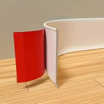 1 шт., гибкая накладка на плинтус, самоклеящаяся виниловая настенная основа, основание для бухты, резиновая накладка на стену, накладка на стену(белый) 3.14*118.11in белый