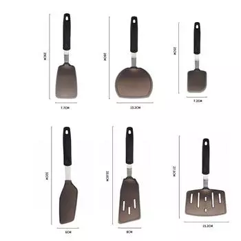 1 шт. Гибкая силиконовая лопатка-лопатка, термостойкая кухонная утварь с антипригарным покрытием, ласты для готовки и выпечки - без BPA светло-желтого