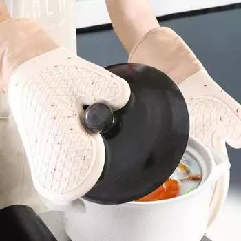 1 шт., гибкая термостойкая силиконовая перчатка для духовки со стильным дизайном, мягкая перчатка для микроволновой печи, принадлежности для выпечки D