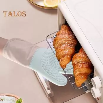 1 шт., гибкая термостойкая силиконовая перчатка для духовки со стильным дизайном, мягкая перчатка для микроволновой печи, принадлежности для выпечки