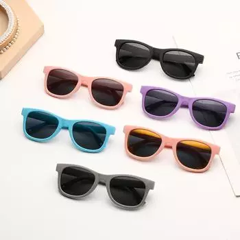 1 шт. гибкие поляризованные детские солнцезащитные очки с регулируемым ремешком для малышей, новорожденных, 0-24 месяцев, 100% защита от ультрафиолета