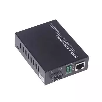 1 шт. Гигабитный медиаконвертер SFP 1 SFP в 1 RJ45 трансивер 10/100/1000M волоконно-оптический коммутатор с 3 км/20 км Lc/Sc SFP-модулем чёрный
