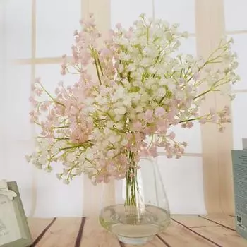 1 шт. гипсофила поддельные пластиковые искусственные цветы свадьба свадебная вечеринка домашний декор розовый