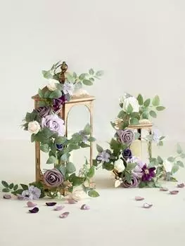 1 шт. гирлянда, цветочные центральные украшения, искусственные цветы, свадебный декор для прохода, стул, цветы, арка, цветочные украшения для каминной доски, таблички, сделай сам, украшение для стола, окна, торта оранжевый/чирковый