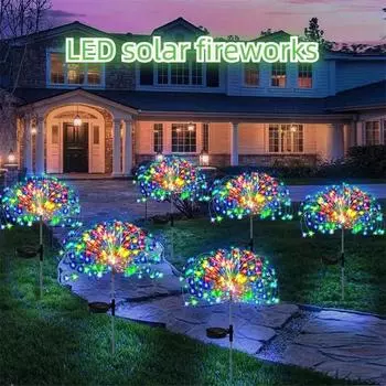 1 шт. гирлянда на солнечных батареях, водонепроницаемая уличная лампа для газона, патио, сада, 90/120/150/200 светодиодов, украшение своими руками 150Light&8 Modes разноцветные