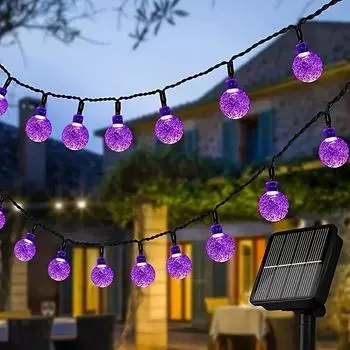1 шт. гирлянда в виде шарика-пузыря на солнечной батарее, 8 режимов, декоративный светильник для Хэллоуина, светодиодный уличный светильник Ing Atmosphere