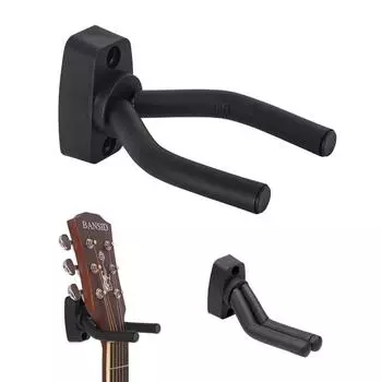 1 шт. гитара вешалка крючок держатель скрипка укулеле металлическая губка настенное крепление стойка регулируемый кронштейн аксессуары для гитары чёрный