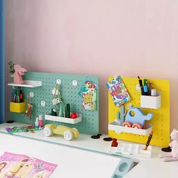 1 шт. Гладкий дисплейный стенд с отверстием для доски, настенный держатель для хранения аксессуаров, полка-органайзер из металла