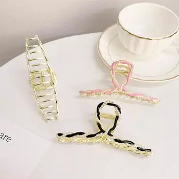 1 шт., глазурованные жемчужные заколки для волос из сплава, жареное тесто, завитки для волос для женщин, дамы и девушки, заколки для макияжа, аксессуары для волос, зажим для ванны в виде краба, головные уборы слоновая кость