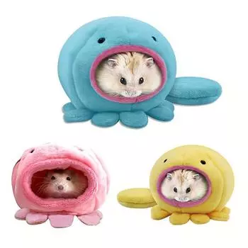 1 шт. Гнездо для хомяка, принадлежности для хомяка, зимнее теплое гнездо, подвесной домик для спальни, подвесной домик, гнездо для хомяка-осьминога синий