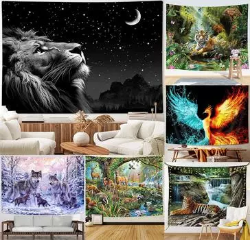 1 шт. гобелен с цветочным узором в стиле бохо, настенный яркий многоцветный тканевый гобелен с цветком для домашней спальни, гостиной и офисного декора 95x75cm