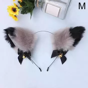 1 шт., головной убор, обруч для волос с кошачьими ушками, костюм для косплея, украшения для волос, вечерние длинные плюшевые женские туфли