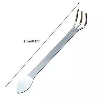 1 шт., грабли из нержавеющей стали с 3 зубцами, рыхлящие почву, бонсай, с поворотными инструментами для почвы, садовая ручка, инструмент для дерева бонсай, эргономичный