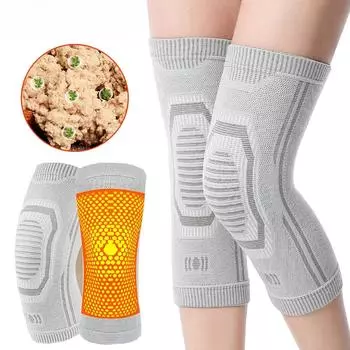1 шт. Графеновые самонагревающиеся наколенники из полыни, наколенники, согревающие при артрите, облегчении боли в суставах, восстановлении после травм, массажер, грелка для ног L