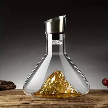 1 шт. графин для вина, легкий роскошный элитный графин для вина с ледяной горой, бытовой графин с водопадом, креативный графин для вина с дном ледяной горы, хрустальный стеклянный фильтр