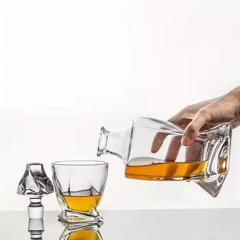 1 шт. графин для виски витой графин для виски с пробкой премиум-класса 27 унций графин для виски и ликера со стеклянной пробкой для алкоголя Бурбон Sco 1pc