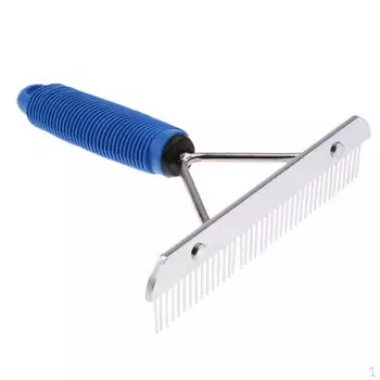 1 шт., гребни для ухода за собаками, подшерсток, гребни для толстой шерсти, расческа для домашних животных ( синий )
