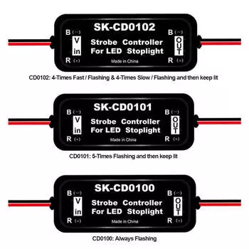 1 шт. GS-100A контроллер стробоскопа стоп-сигналов светодиодный контроллер задних фонарей с функцией предупреждения о быстром и медленном мигании