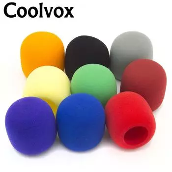 1 шт., губчатый чехол для беспроводного проводного микрофона, мягкий поролоновый микрофон, оборудование для студии звукозаписи, пенопластовое ветровое стекло для микрофона Shure белый