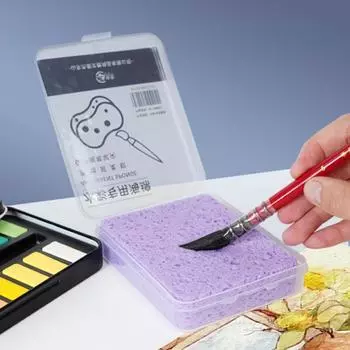 1 шт. губка для акварельной живописи в упаковке, увлажняющий специальный водный мел, сильная водопоглощающая губка, инструмент, художественные принадлежности жёлтый