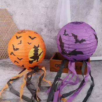 1 шт. Хэллоуин бумажные фонарики тыква паук летучая мышь скелет фонарики для Хэллоуина украшения для вечеринки в помещении и на открытом воздухе принадлежности для вечеринки