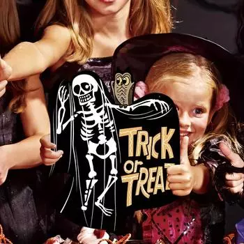 1 шт. Хэллоуин Череп Сова Деревянная подвеска, Окно Праздничное украшение для дома Деревянная подвеска, Хэллоуин Креативные подарки small