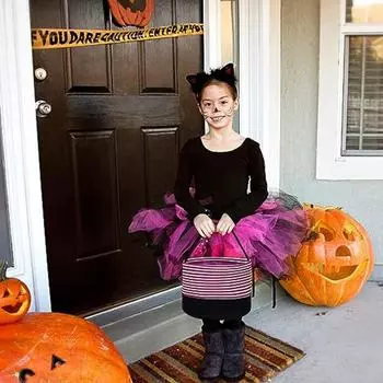 1 шт. Хэллоуин детские подарки мультфильм сумочка украшения для вечеринки Хэллоуин конфеты сумка Хэллоуин сумки переносная корзина 19x23cm