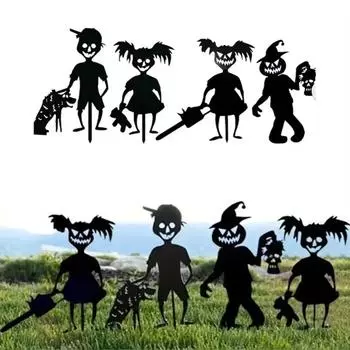 1 шт. Хэллоуин Металлический кол для украшения сада ведьмы, водонепроницаемый металлический кол для украшения двора ведьмы на Хэллоуин, искусство животных на Хэллоуин ярко-розовый