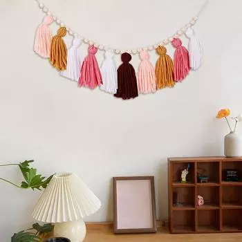 1 шт Хэллоуин Рождество Фестиваль Бохо Домашний Декор Свадьба Хлопок Кисточка Гирлянда Кисточка Баннер