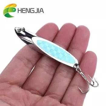 1 шт. HENGJIA 0,74 унции/2,75 дюйма, лазерные рыболовные блесны для троллинга, металлические рыболовные приманки для окуня синий