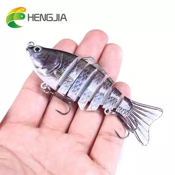 1 шт. HENGJIA 15,4 г, 7 секций, шарнирные рыболовные приманки, пластиковые снасти для воблера Minnow