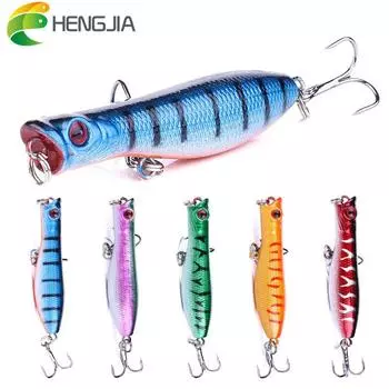 1 шт., Hengjia, 5,5 г/6 см, Topwater Popper, рыболовная приманка из жесткого пластика, рыболовная приманка
