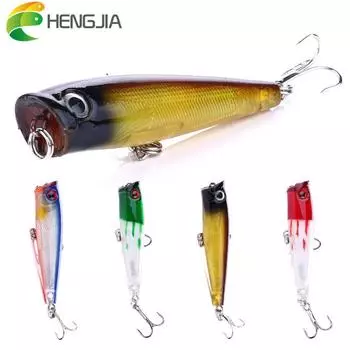 1 шт. Hengjia 6,5 см/6,6 г искусственная рыболовная приманка-поппер 8 # крючок приманка для рыбалки в верхней воде