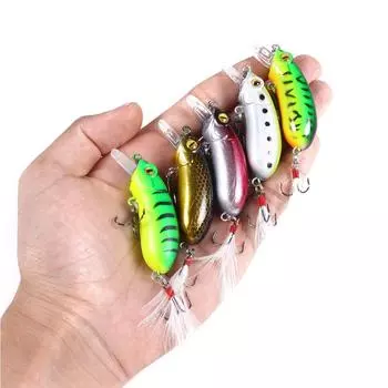 1 шт. HENGJIA Minnow Crankbait 6 см 10 г пластиковая рыболовная воблер на щуку рыболовные снасти оборудование коричневый