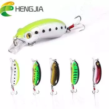 1 шт. HENGJIA Minnow Crankbait, пластиковая рыболовная воблер на щуку, рыболовные снасти, оборудование