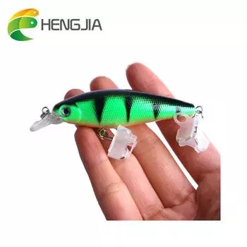 1 шт. HENGJIA смешанная приманка для гольяна, пластиковая приманка для ловли форели, щуки с крючком, рыболовный инструмент
