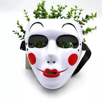 1 шт. хип-хоп взрослая расписанная вручную белая уличная танцевальная маска для мужчин для взрослых Хэллоуин реквизит маскарад полнолицевая маска A10