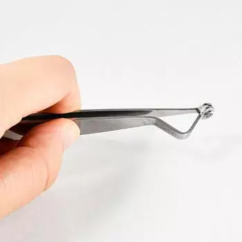 1 шт. хирургический стальной круглый пинцет с изогнутой открывающейся иглой для пирсинга профессиональный инструмент для проколов