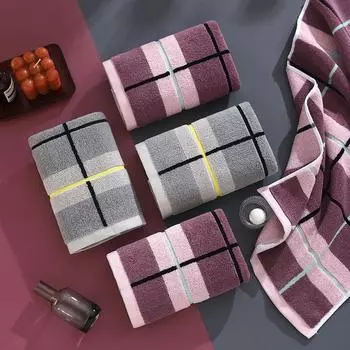 1 шт. Хлопковое полотенце, утолщенное жаккардовое, мягкое, впитывающее воду, взрослое, домашнее полотенце, быстросохнущее, хлопковое, класс А, детское полотенце для лица 34*75cm