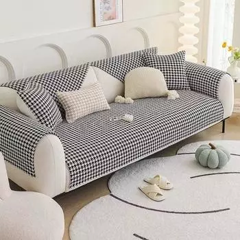 1 шт. Хлопковые льняные чехлы для дивана для гостиной, простые узоры «гусиные лапки», подушки для дивана, модные, стираемые в стиральной машине, одеяла 1seat 70x70cm
