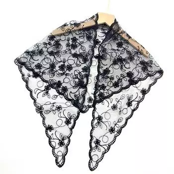 1 шт. хлопковый модный шарф реквизит для фотосъемки свадебный платок универсальный платок с узором кружево чёрный