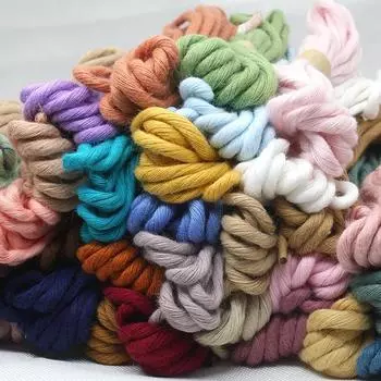 1 шт. хлопковый шнур мягкий ручной вязания ручной работы текстильное ремесло DIY тканая веревка высокого качества украшение для дома витая веревка серый