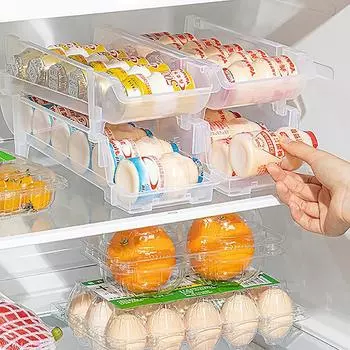 1 шт. холодильник двухслойный ящик для хранения напитков на колесиках штабелируемый органайзер ящик для хранения стеллаж