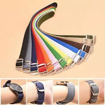 1 шт. холст нейлоновый ремешок для часов сменный плетеный тканый браслет 18 мм 20 мм 22 мм ремешок для часов