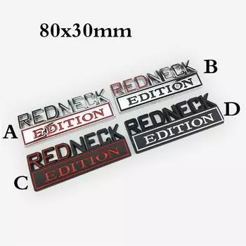 1 шт. хром черный Redneck EDITION автомобиль грузовик наклейка 3D значок эмблема наклейка автоаксессуары 8x3 см for A