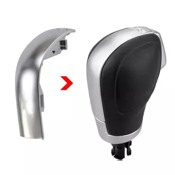 1 шт. хромированная матовая с кожаной ручкой переключения передач боковая крышка DSG эмблема для VW Golf 6 7 R GTI Passat B7 B8 CC R20 Jetta MK6 GLI чёрный